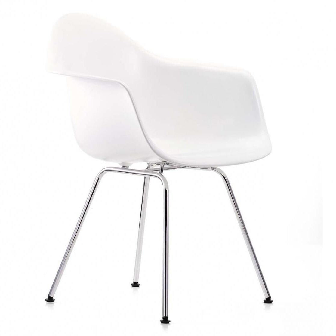 Eames Plastic Armchair DAX RE verchromt Schwarz