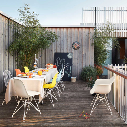 Eames Plastic Side Chair DSR Gestell weiß Weiß