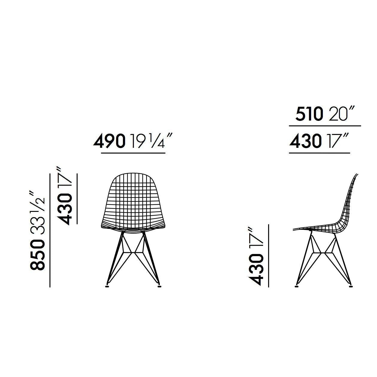 Wire Chair DKR-5 Stuhl Schwarz