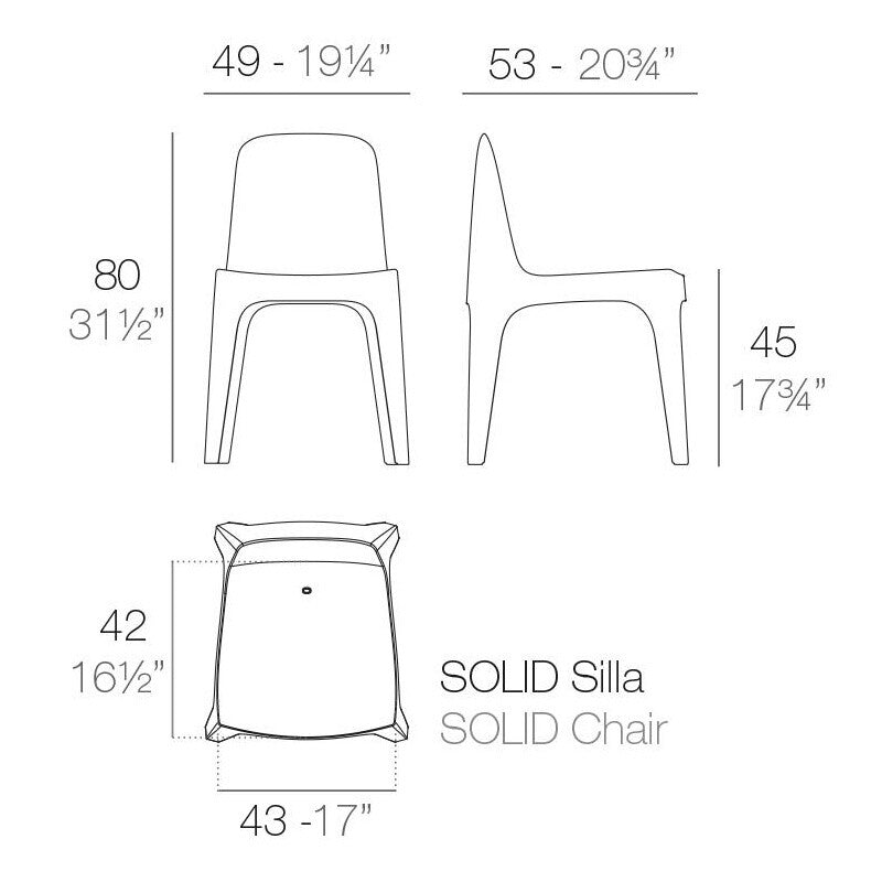 Solid Stuhl Weiß