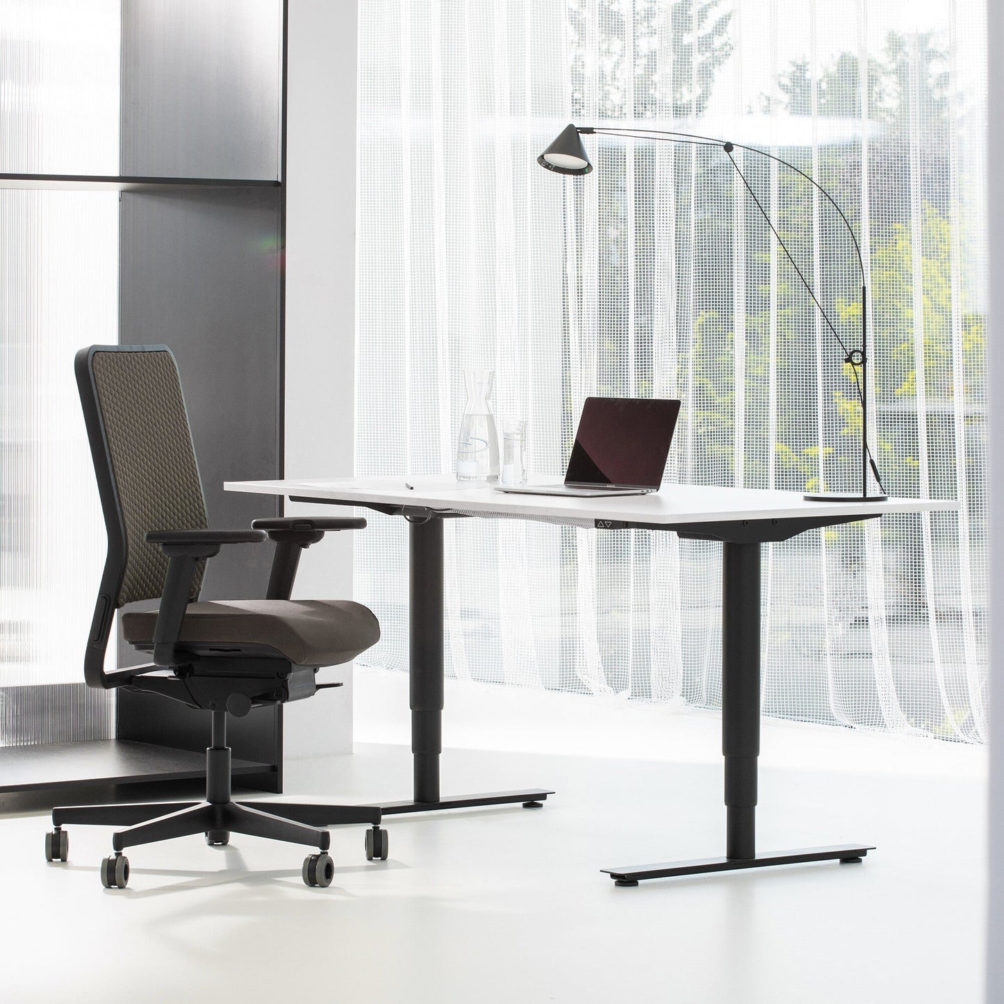W-Life E-Table Schreibtisch höhenverstellbar 180x80cm Schwarz
