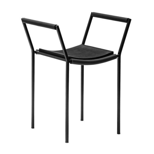 Savonarola Hocker mit Armlehnen Schwarz