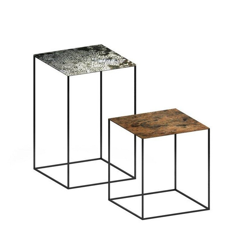 Slim Irony Art Beistelltisch 41x41x64cm Schwarz