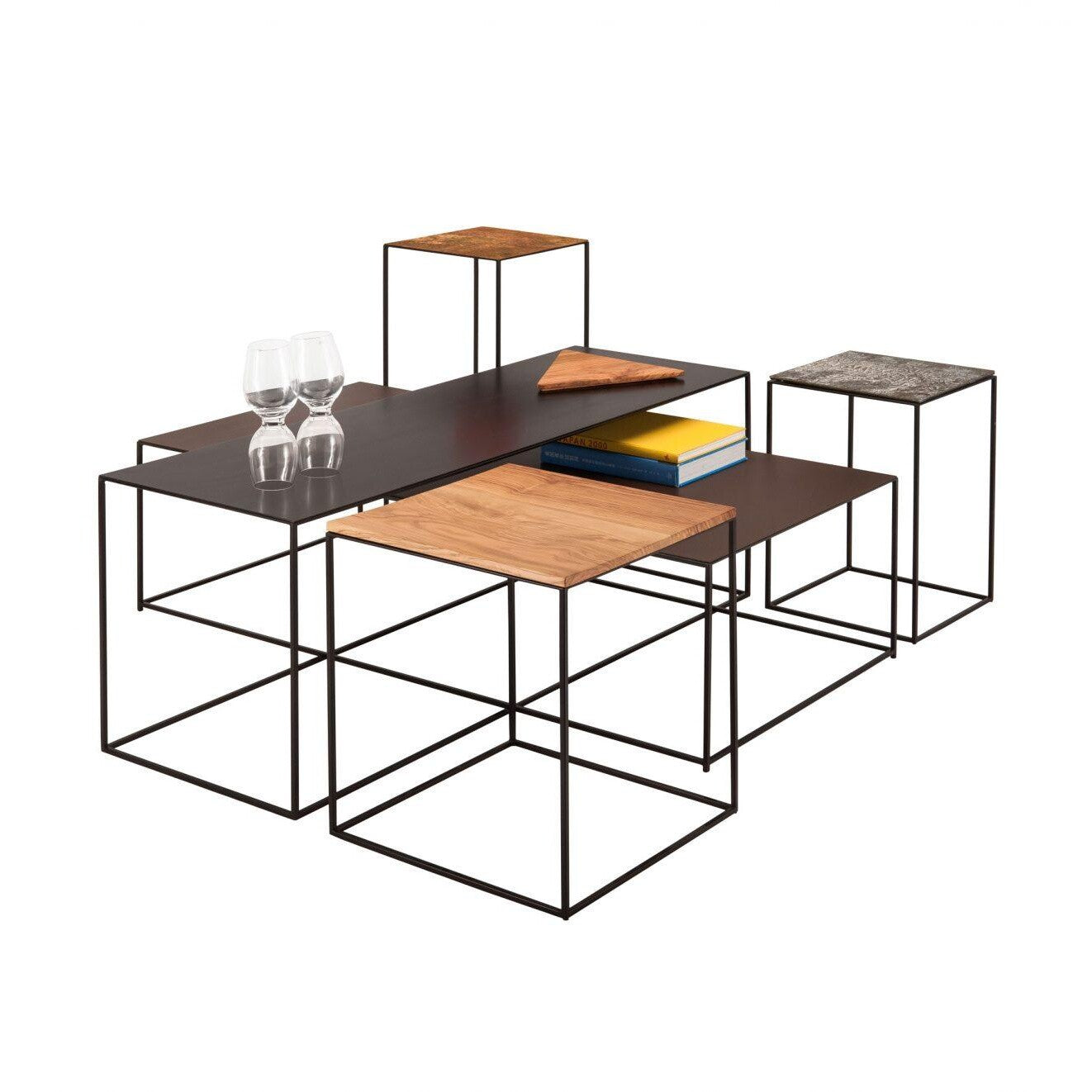 Slim Irony Beistelltisch 124x62x34cm Schwarz