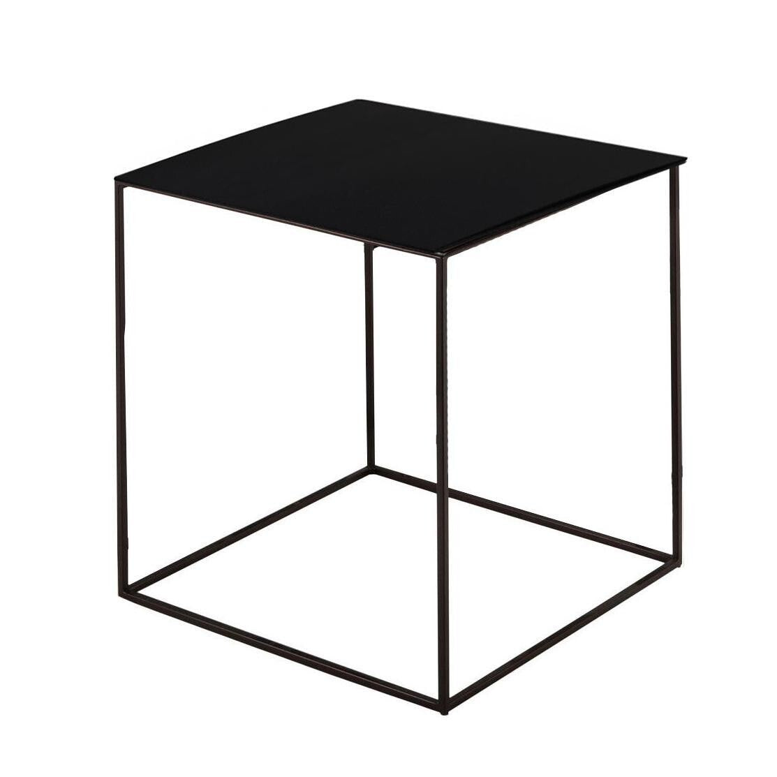 Slim Irony Beistelltisch 31x31cm Schwarz