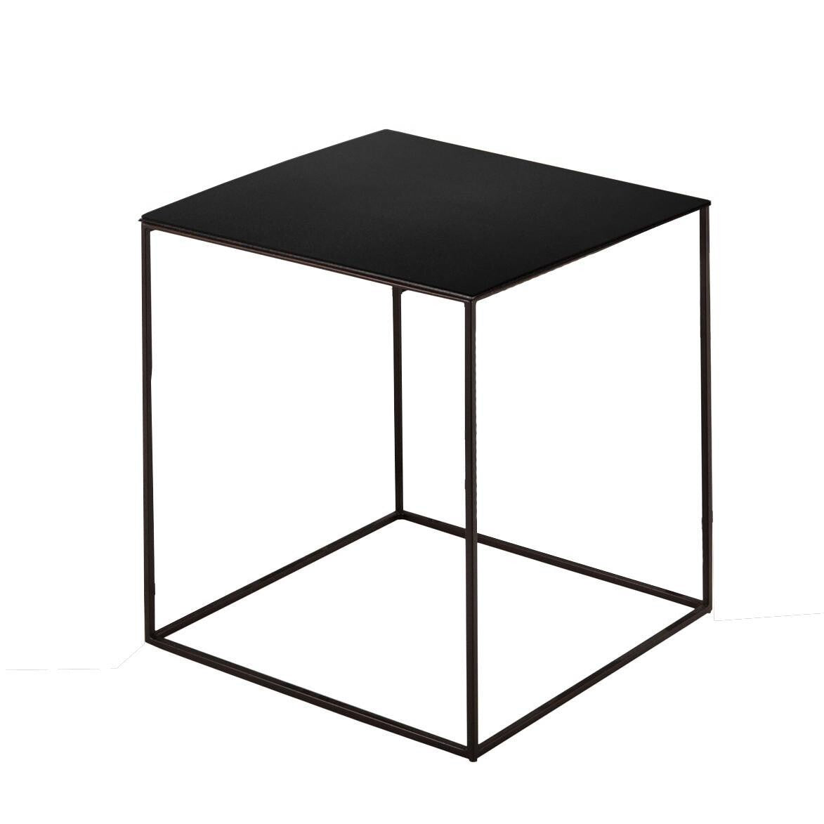 Slim Irony Beistelltisch 41x41cm Schwarz
