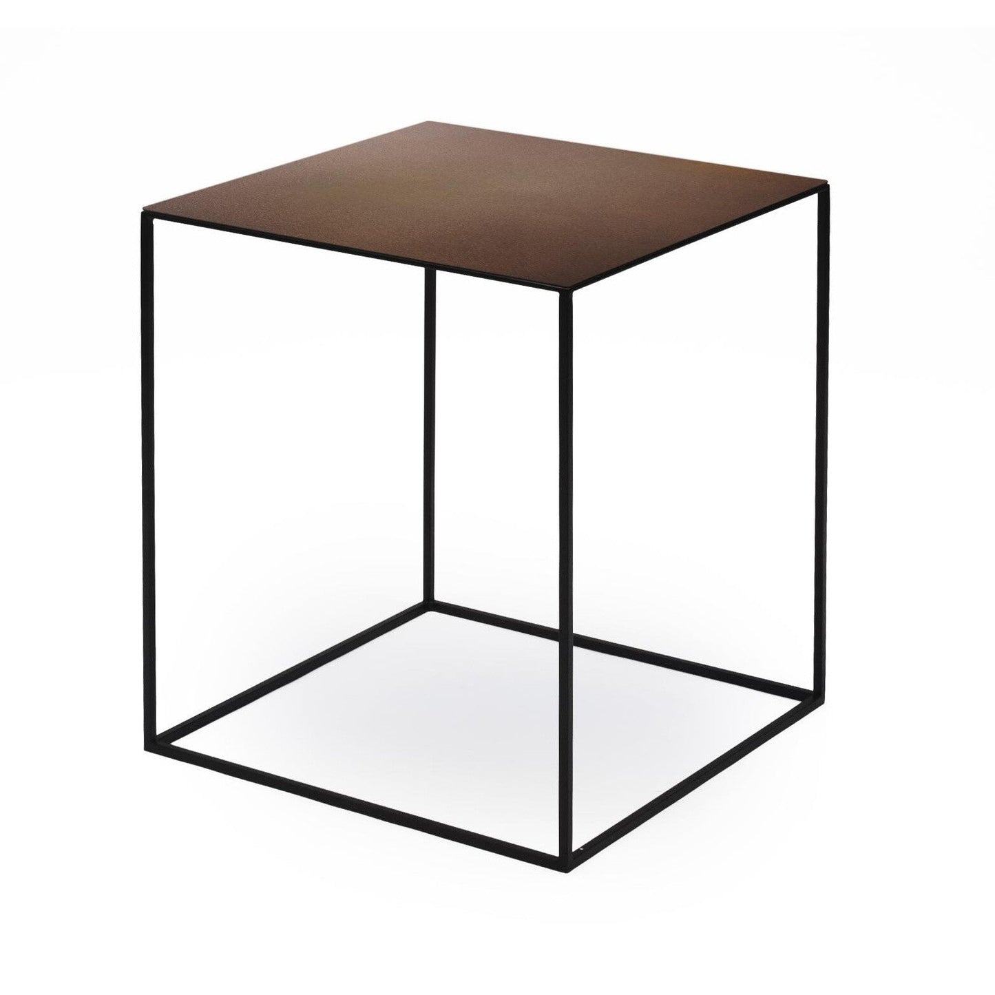 Slim Irony Beistelltisch 41x41cm Schwarz
