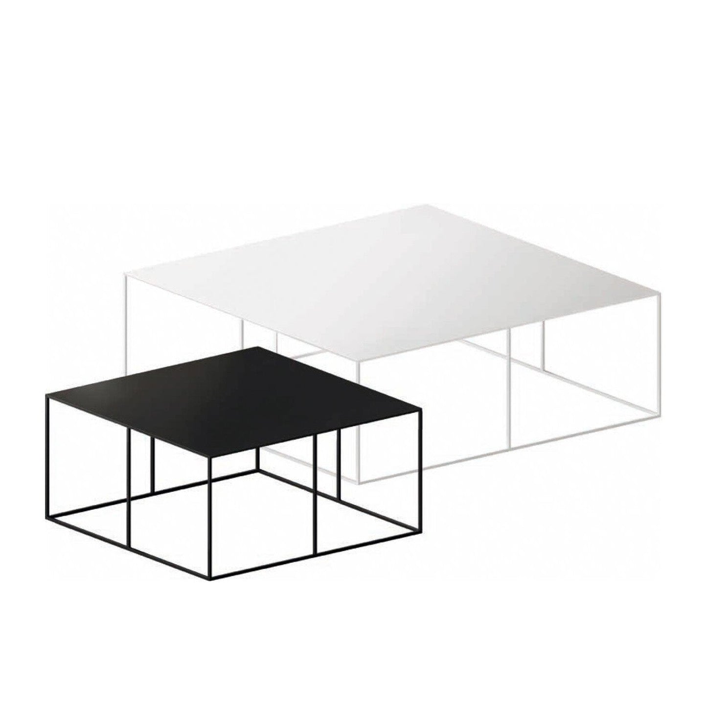 Slim Irony Beistelltisch 70x70x34cm Schwarz