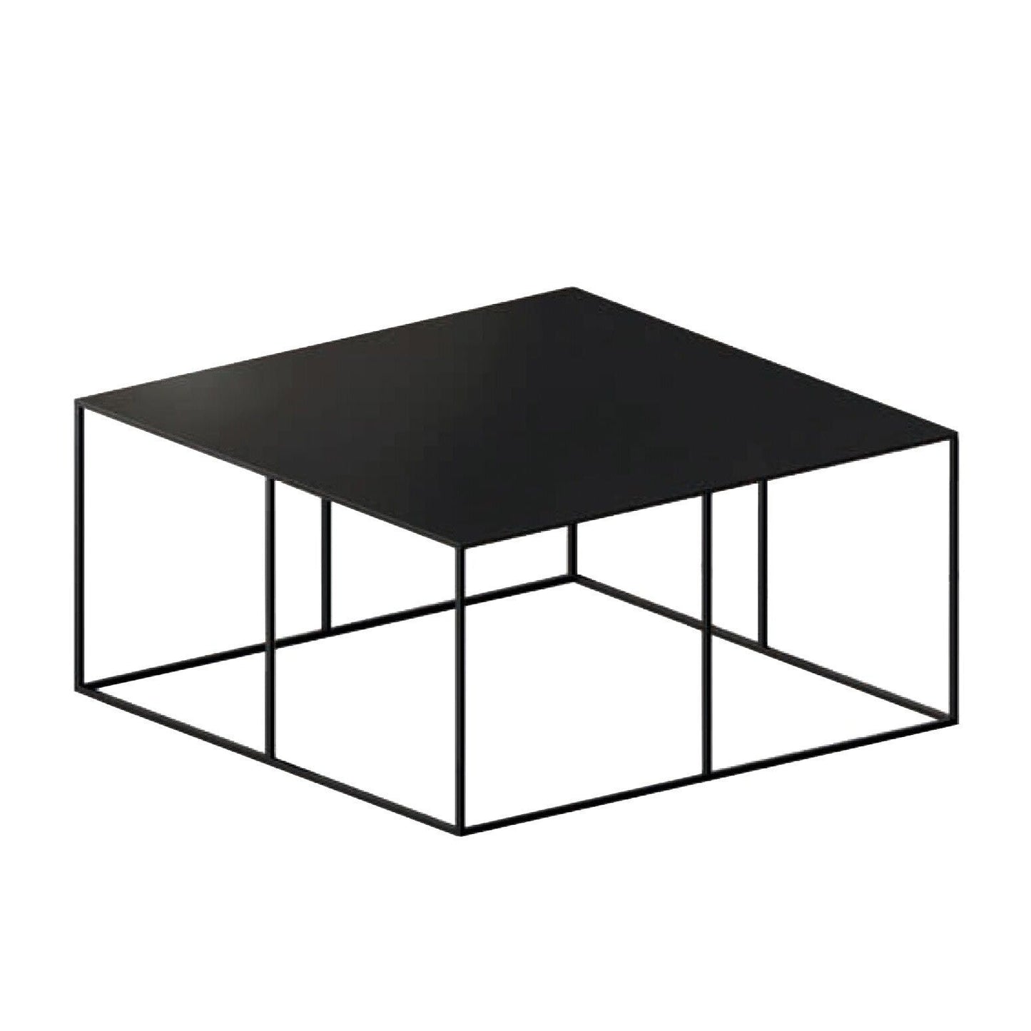 Slim Irony Beistelltisch 70x70x34cm Schwarz