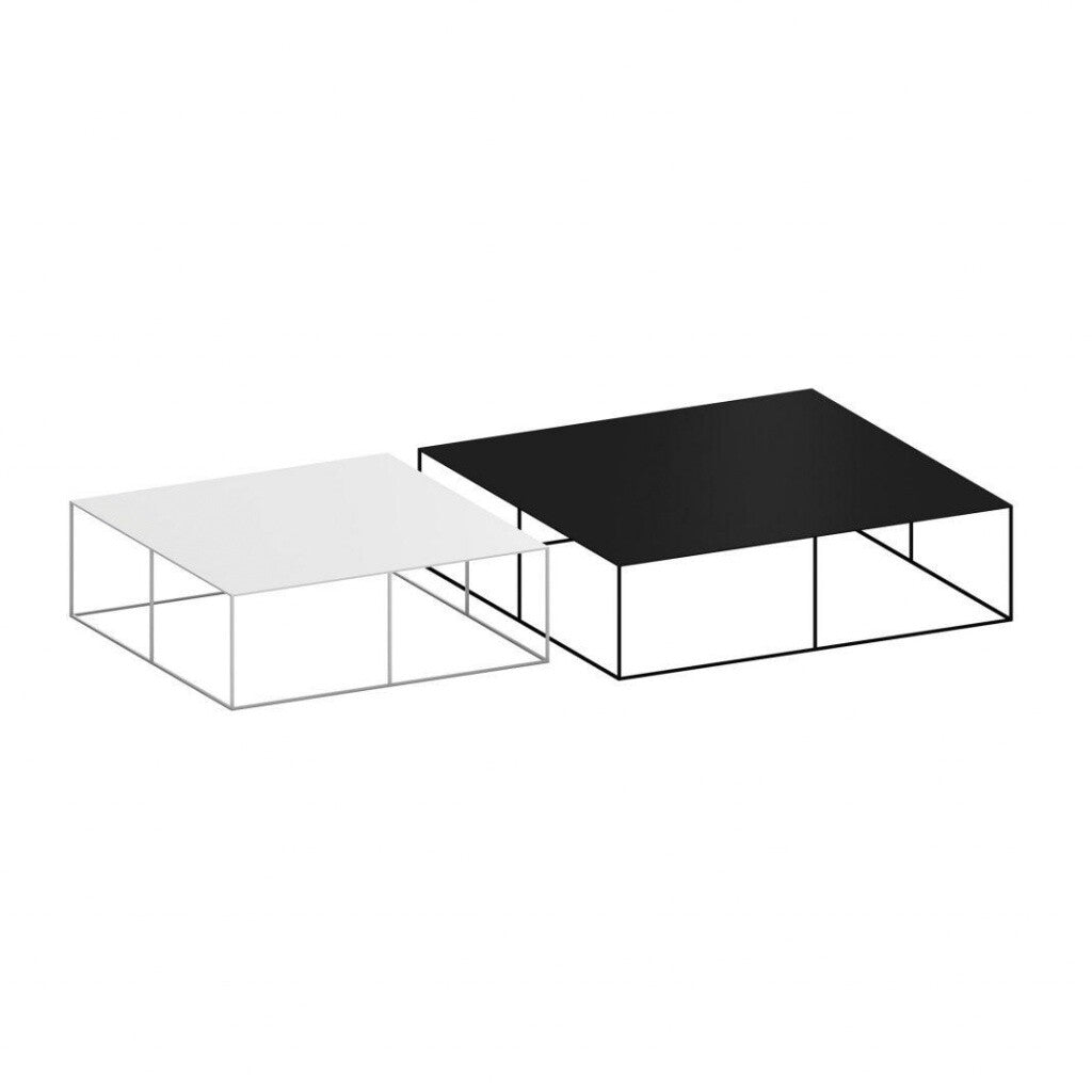 Slim Irony Couchtisch 124x124cm Schwarz