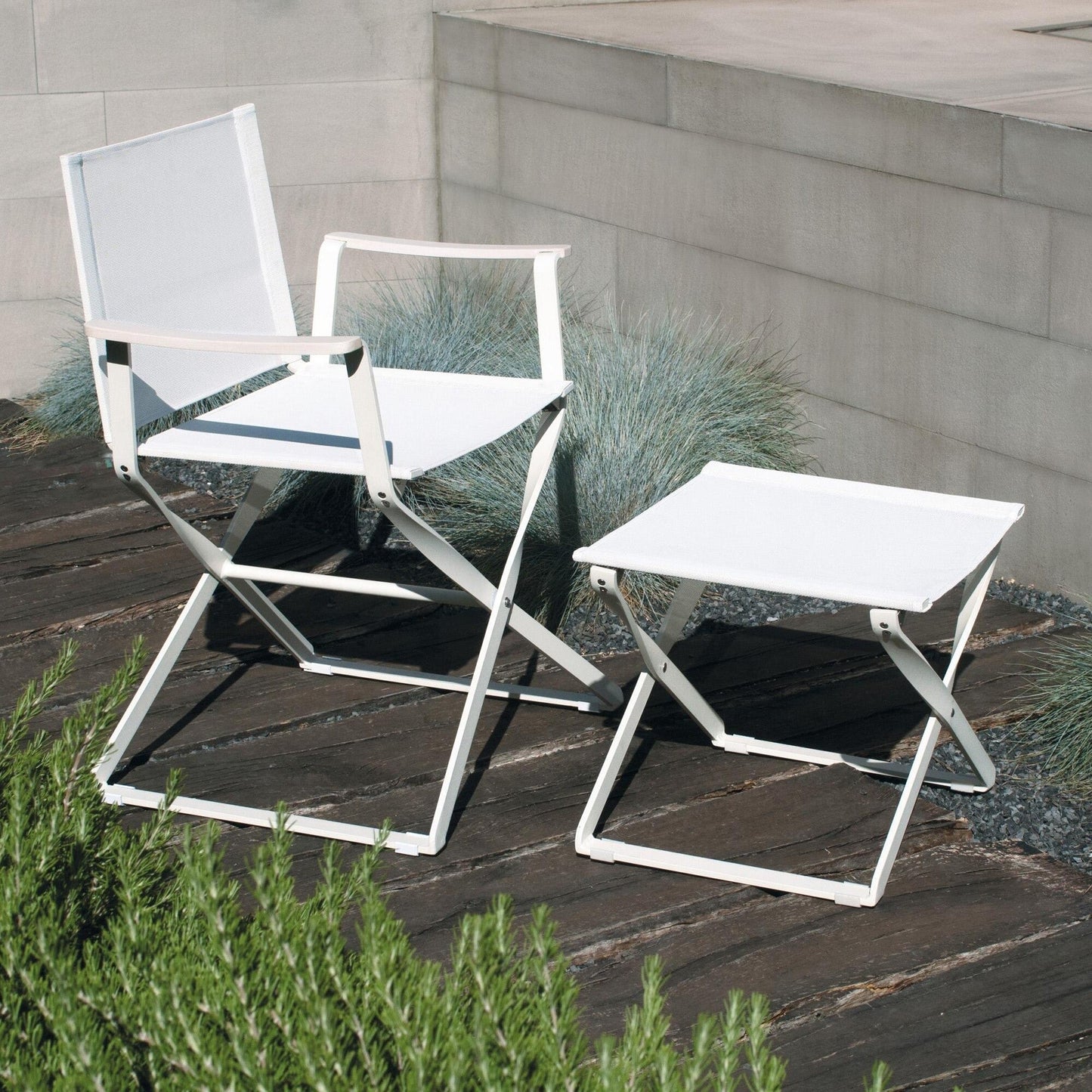 Ciak Outdoor Fußhocker klappbar Schwarz