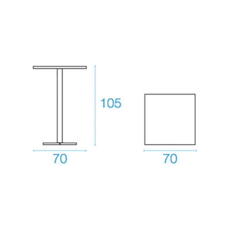 Darwin Outdoor Stehtisch 70x70x105cm Weiß