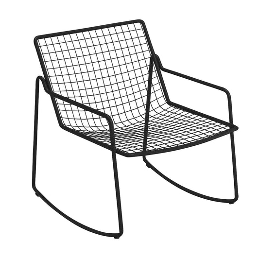 Rio R50 Lounge Schaukelstuhl Schwarz