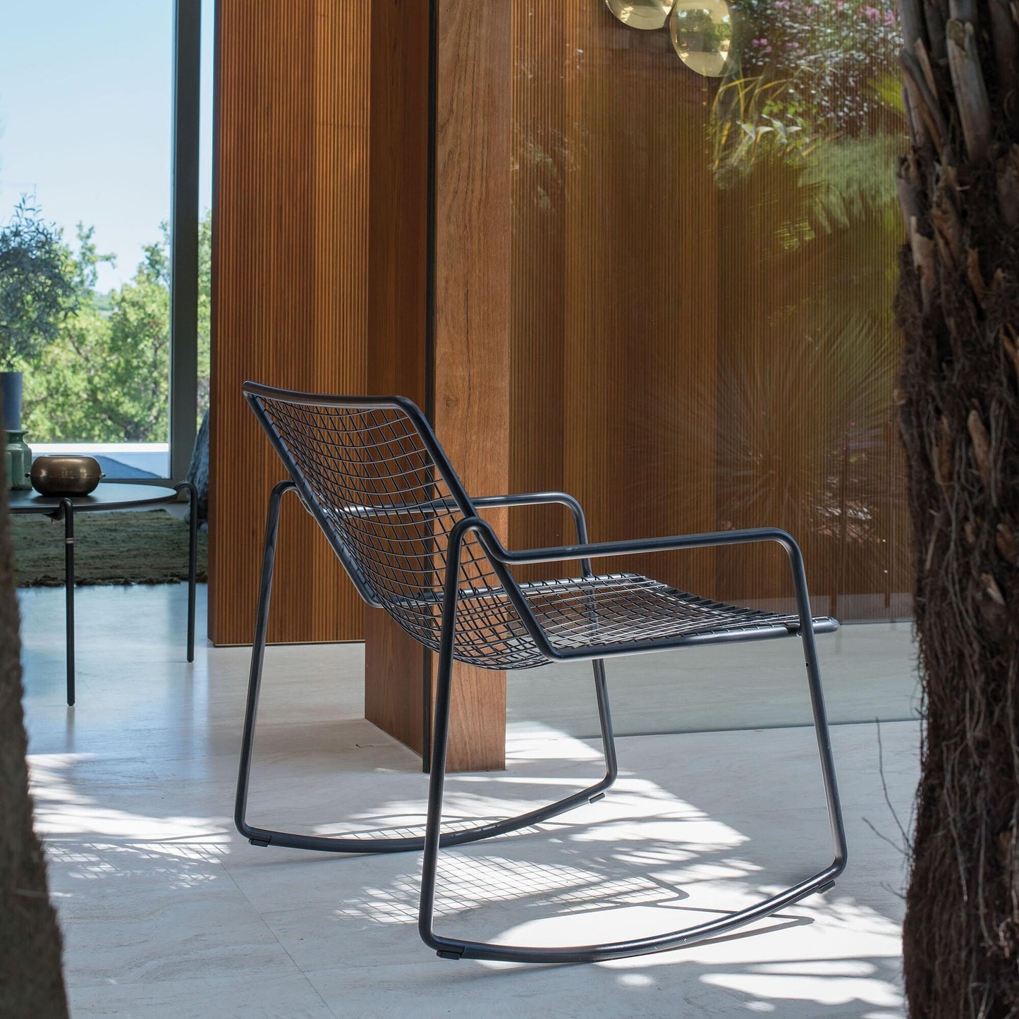 Rio R50 Lounge Schaukelstuhl Weiß