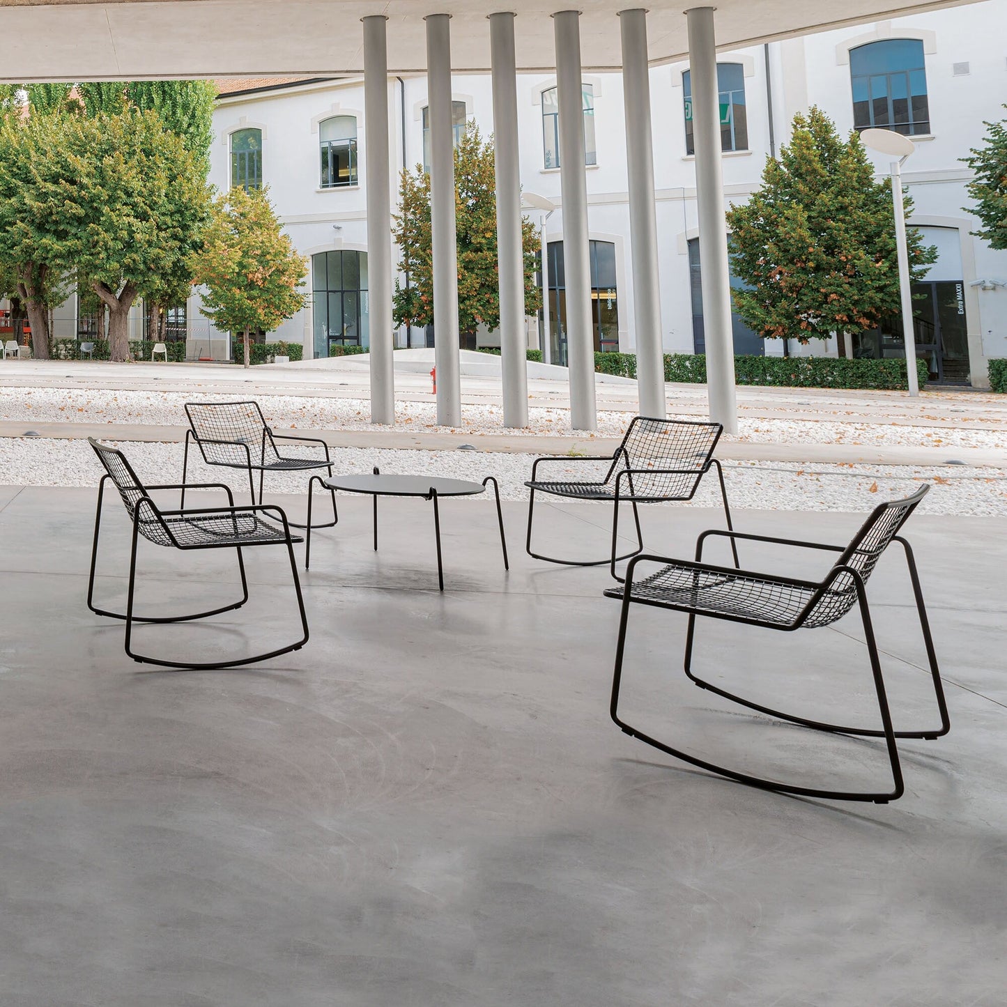 Rio R50 Lounge Schaukelstuhl Weiß