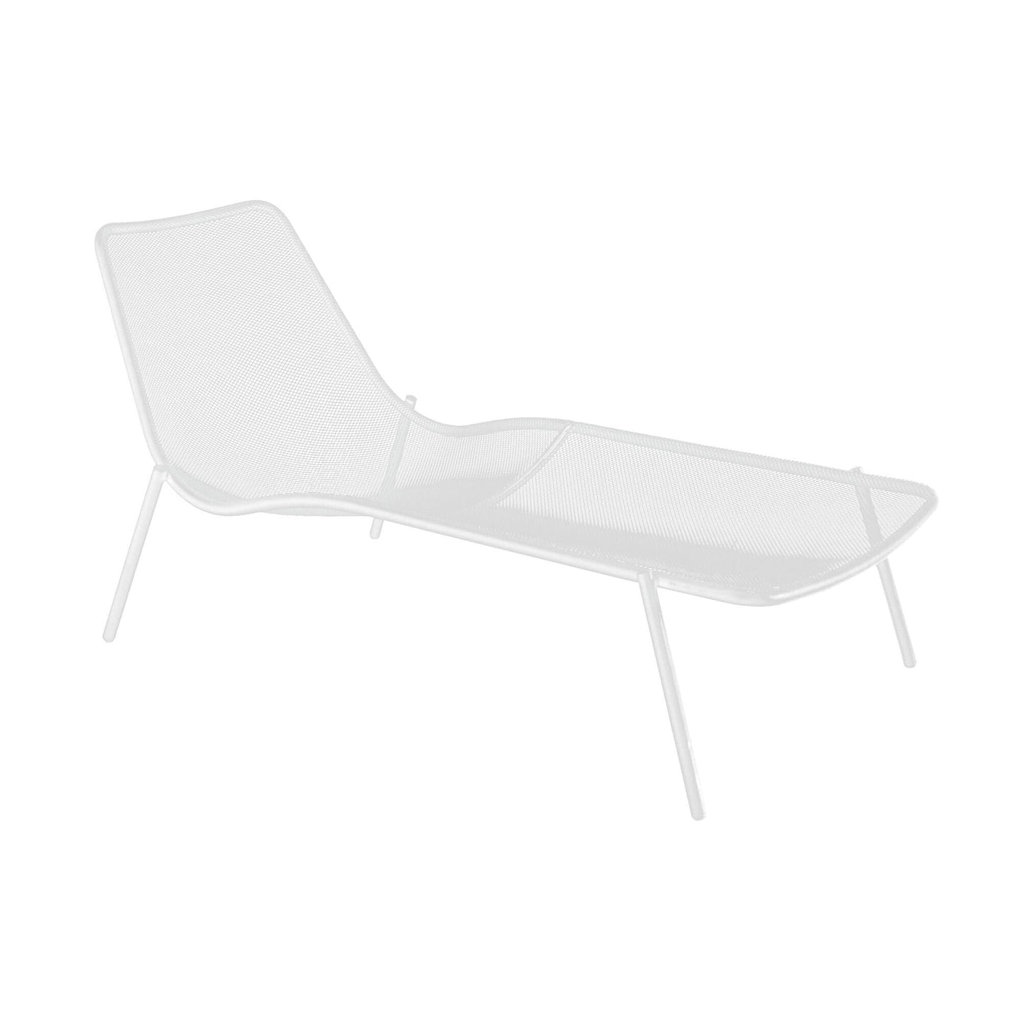 Round Gartenliege Weiß