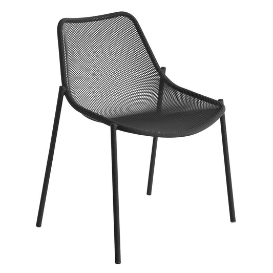 Round Gartenstuhl Schwarz