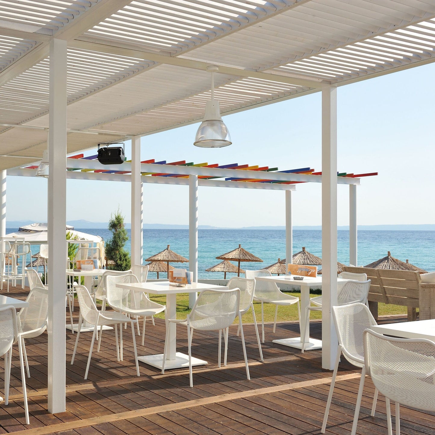 Round Gartentisch 80x80x75cm Weiß