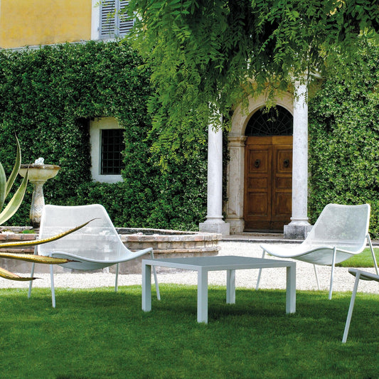 Round Snacktisch/ Garten-Beistelltisch 100x70x45cm Schwarz