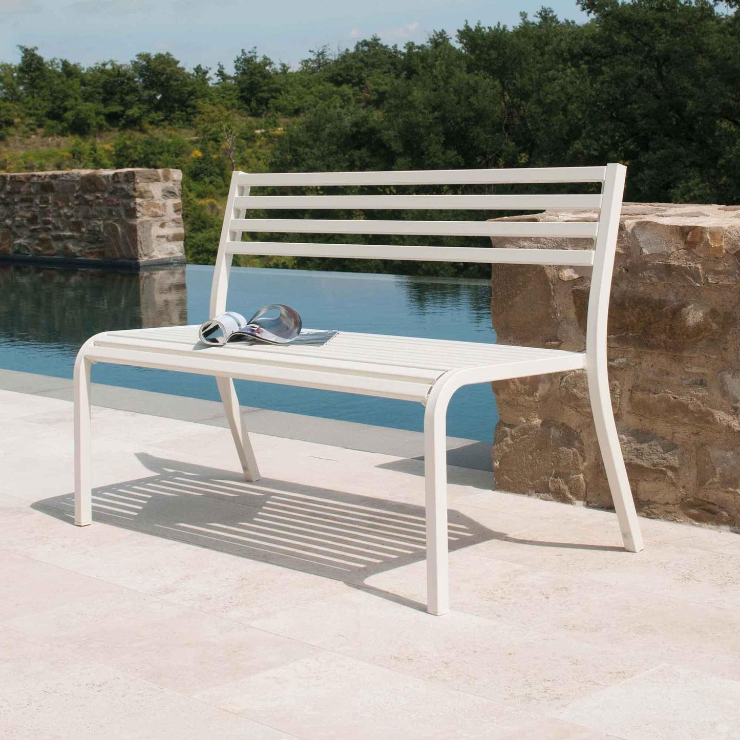 Segno Gartenbank 168x59cm Weiß
