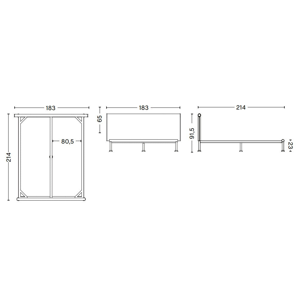 Tamoto Bett 160x200cm Anthrazit