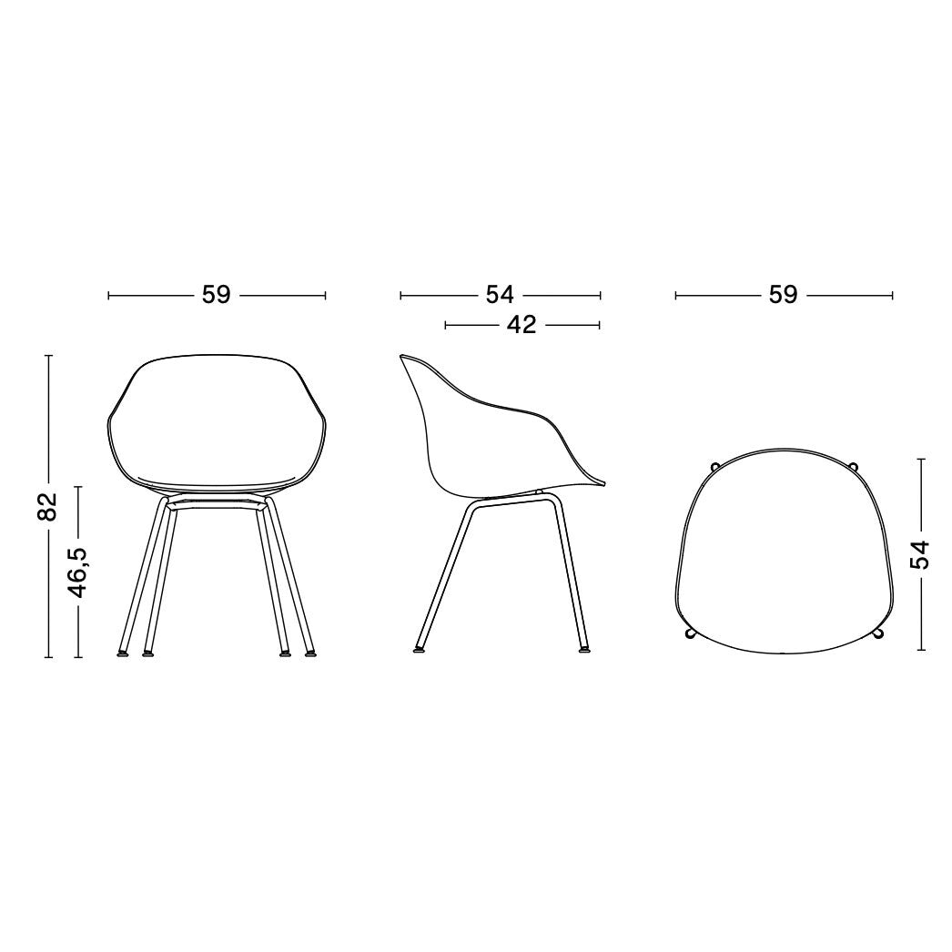 About a Chair AAC 226 Armlehnstuhl Gestell verchromt