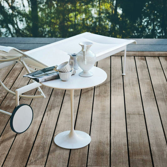 Saarinen Gartenbeistelltisch Weiß