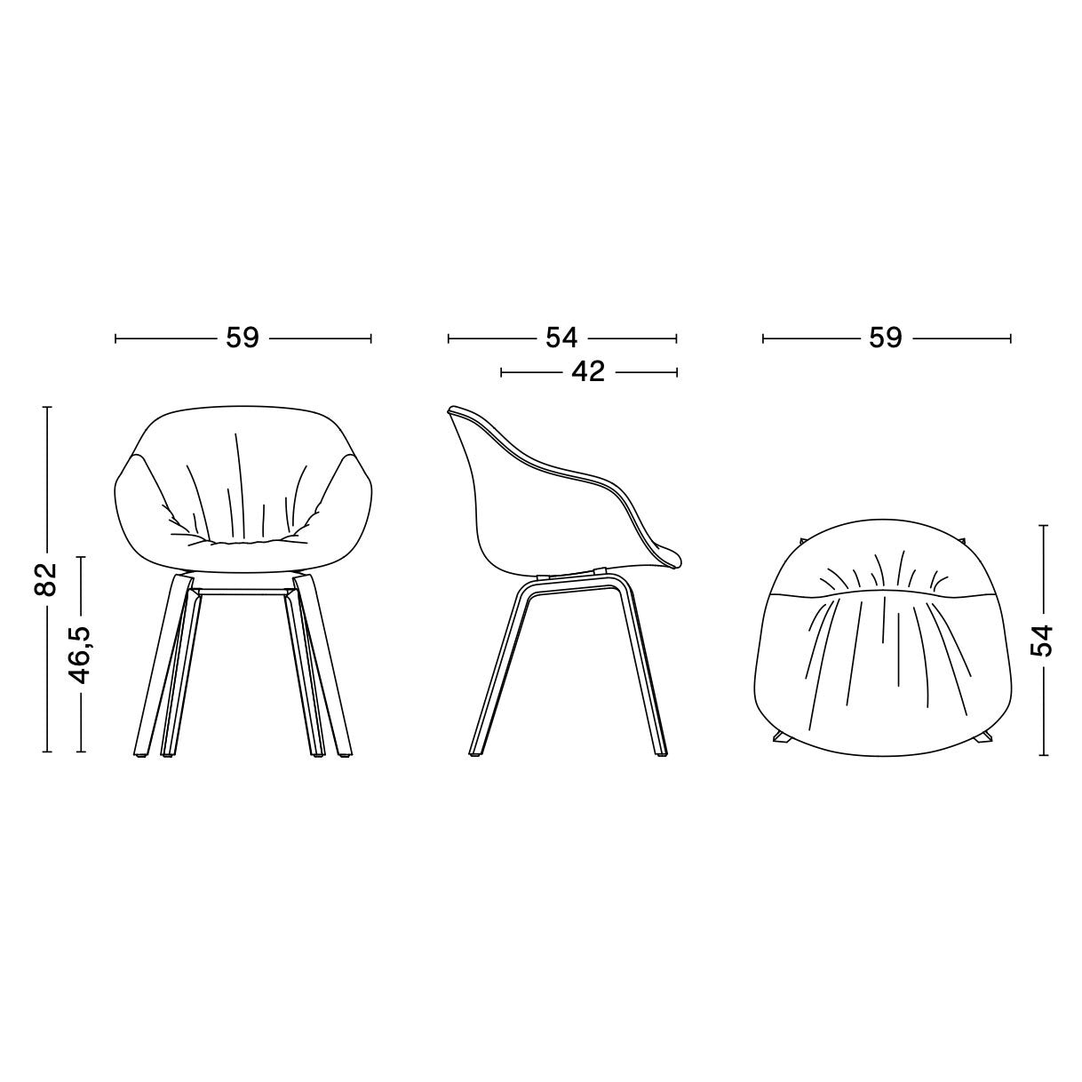 About a Chair AAC 223 Soft Armlehnstuhl Eiche lackiert