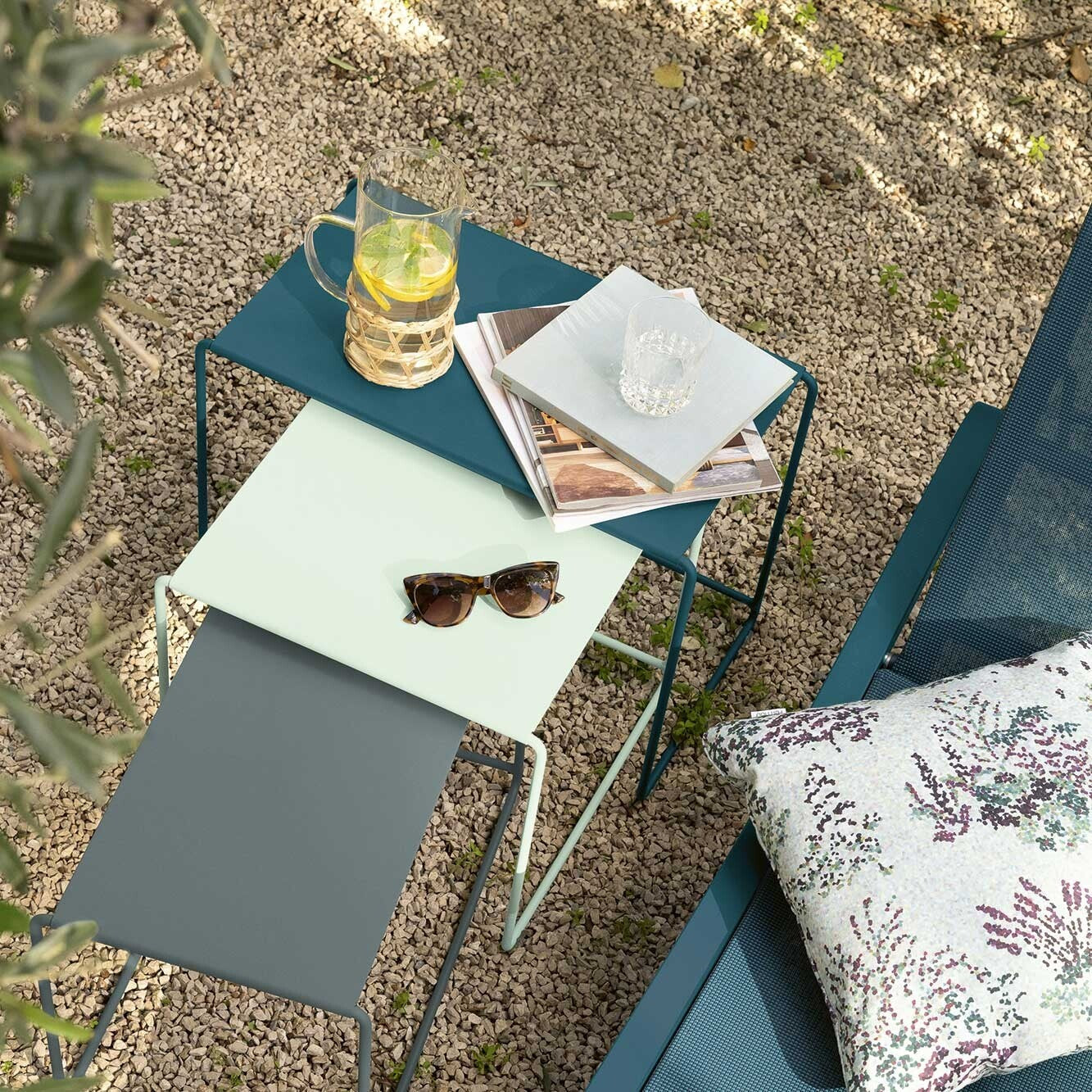 Oulala Gartenbeistelltisch 3er Set Kaktus