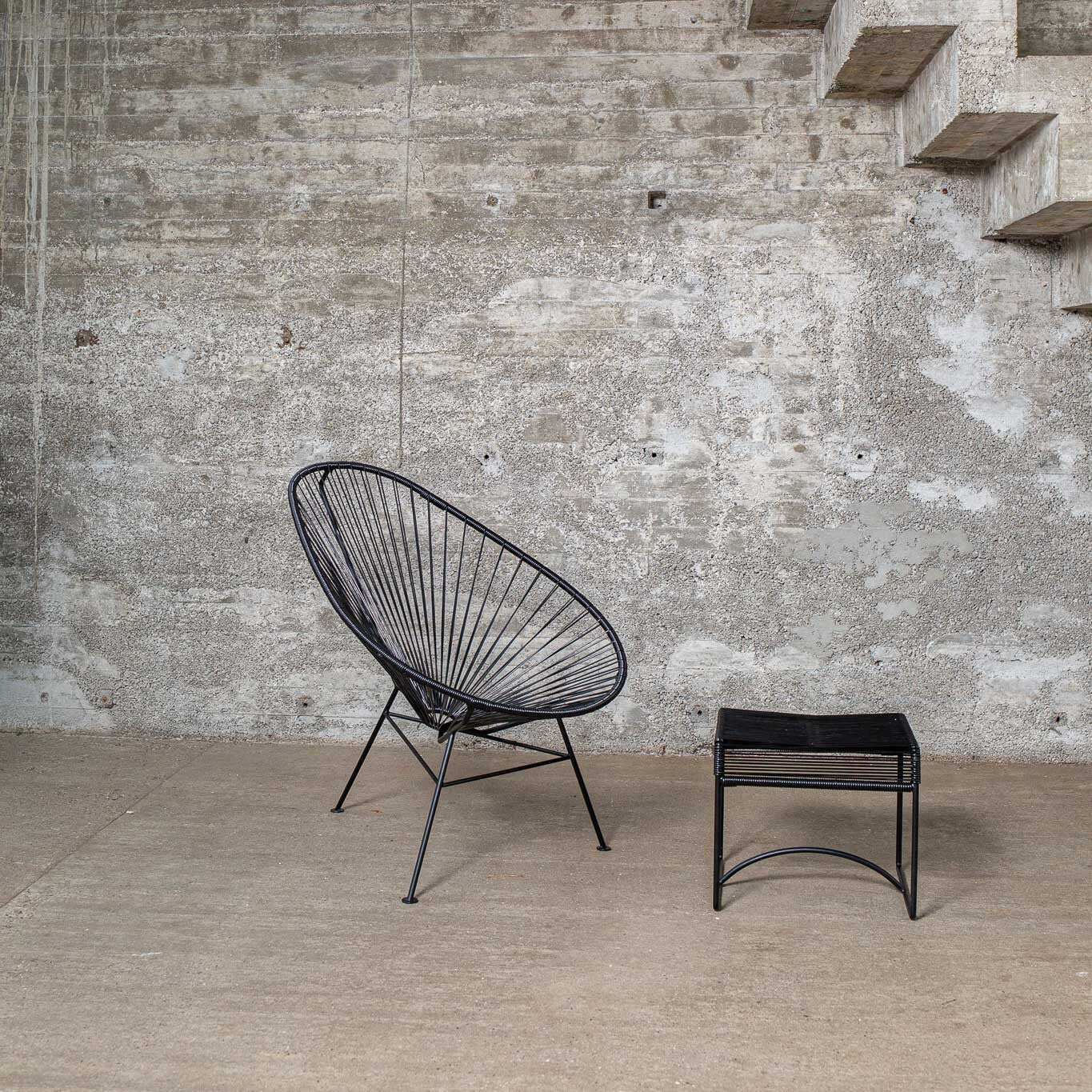 Acapulco Hocker Schwarz