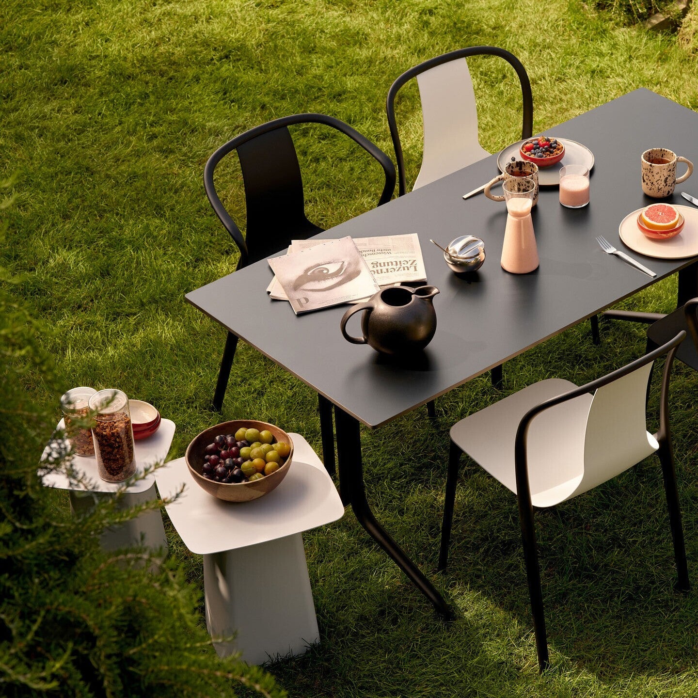 Belleville Gartenstuhl Kunststoff Schwarz