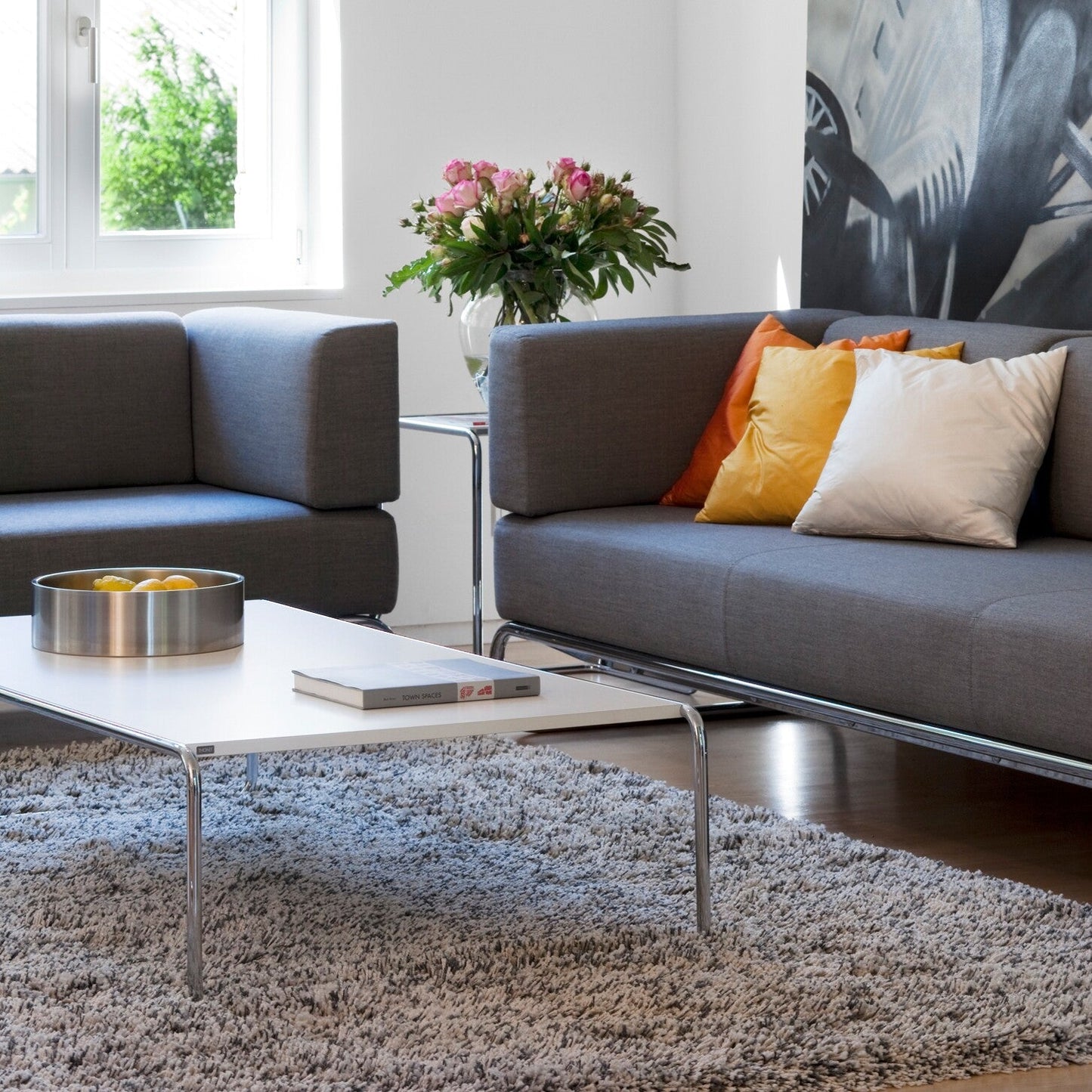 B 20 Couchtisch/Beistelltisch Esche Weiß