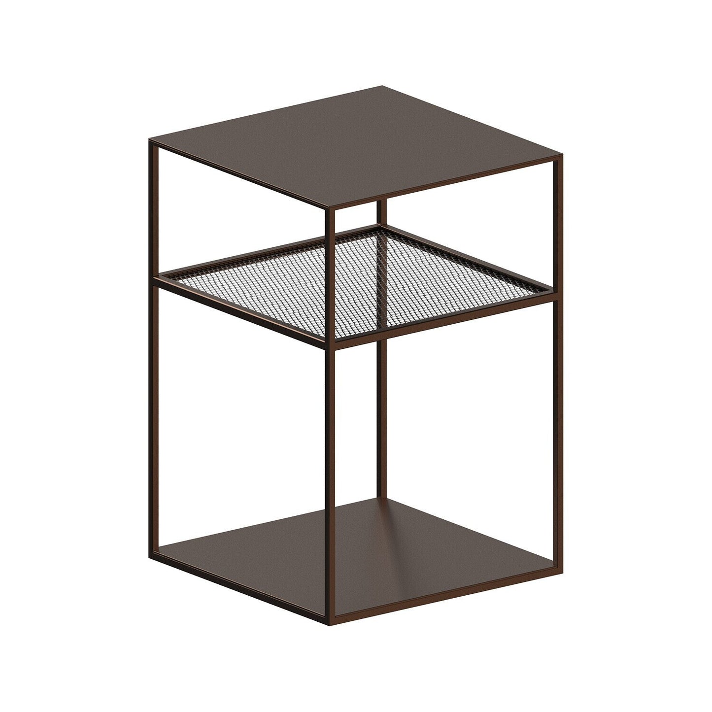 Slim Irony Triplet Beistelltisch 31x31cm mit Streckmetallgitter