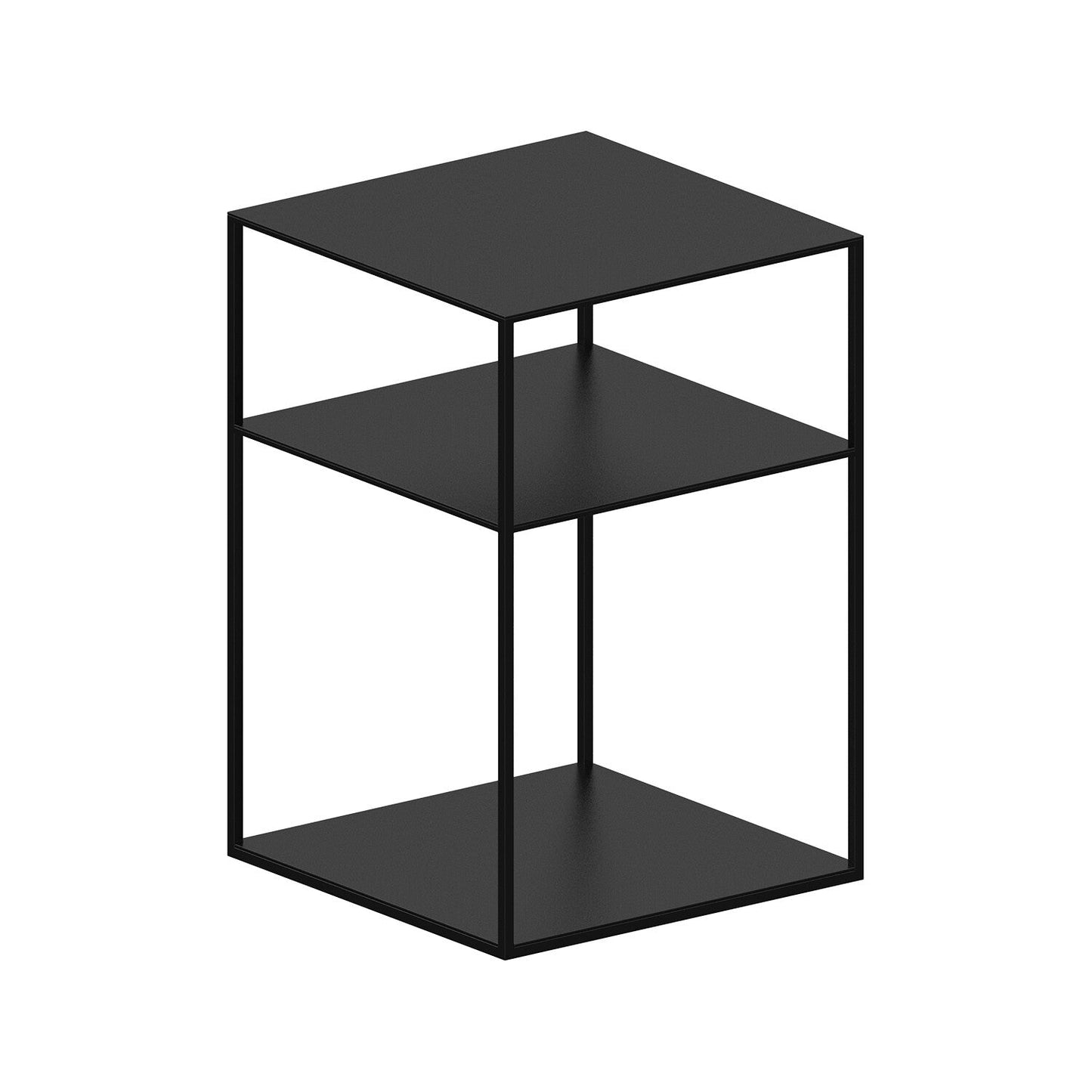 Slim Irony Triplet Beistelltisch 31x31cm Schwarz
