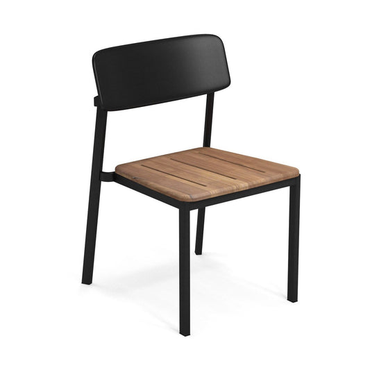 Shine Gartenstuhl Teak Schwarz
