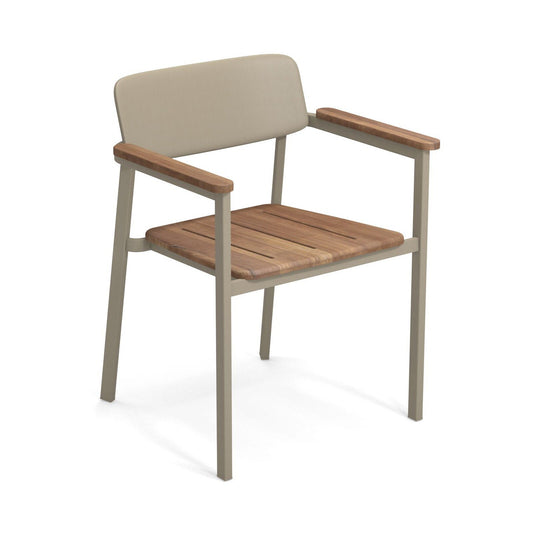 Shine Gartenarmlehnstuhl Teak Taupe
