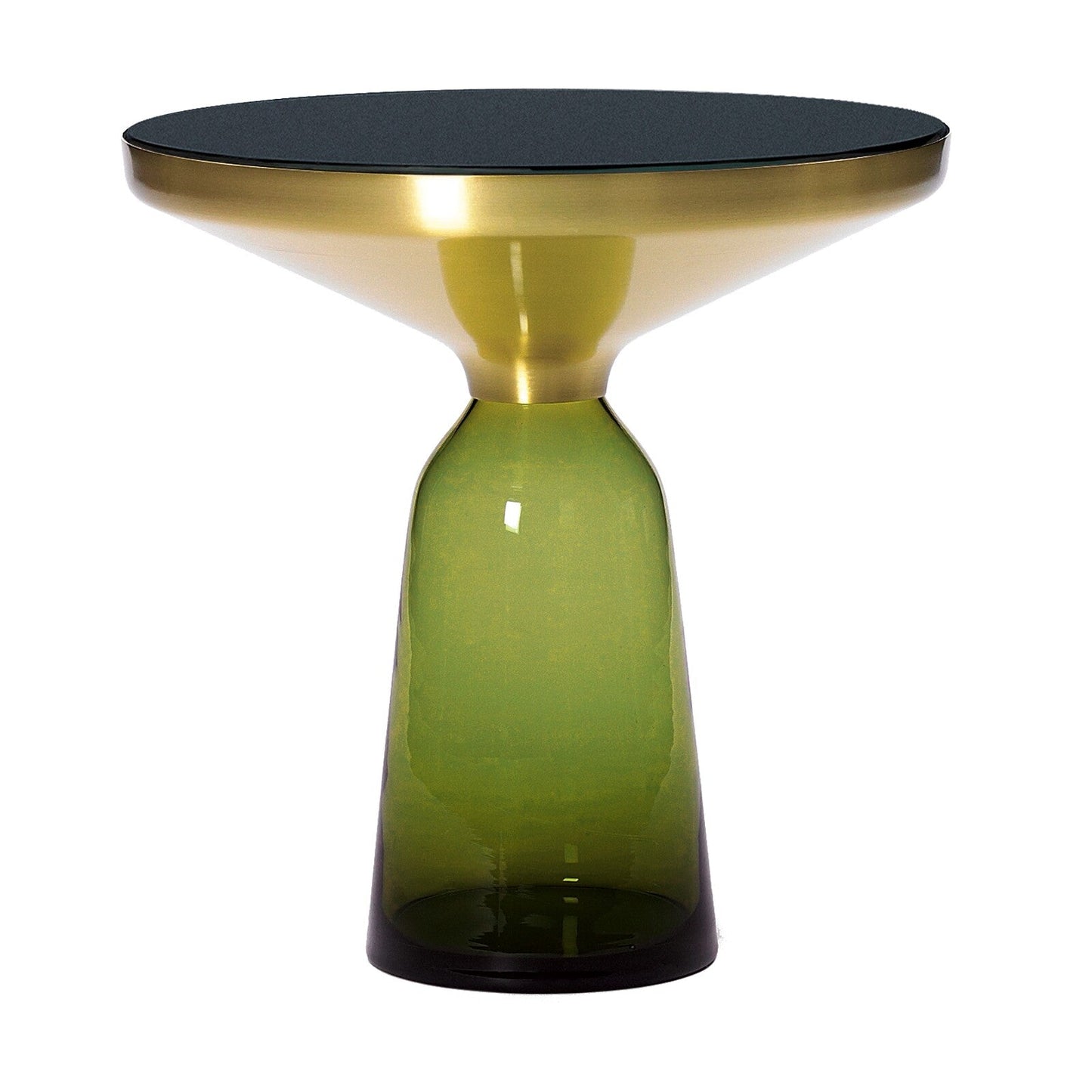Bell Side Table Beistelltisch Messing Olivgrün