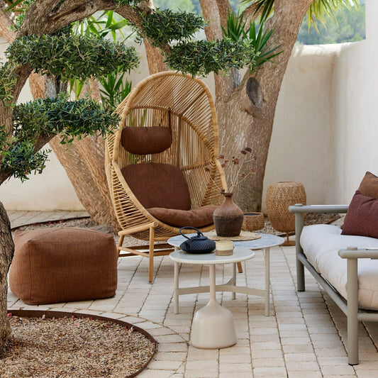 Glaze Garten-Couchtisch ⌀ 45cm Taupe