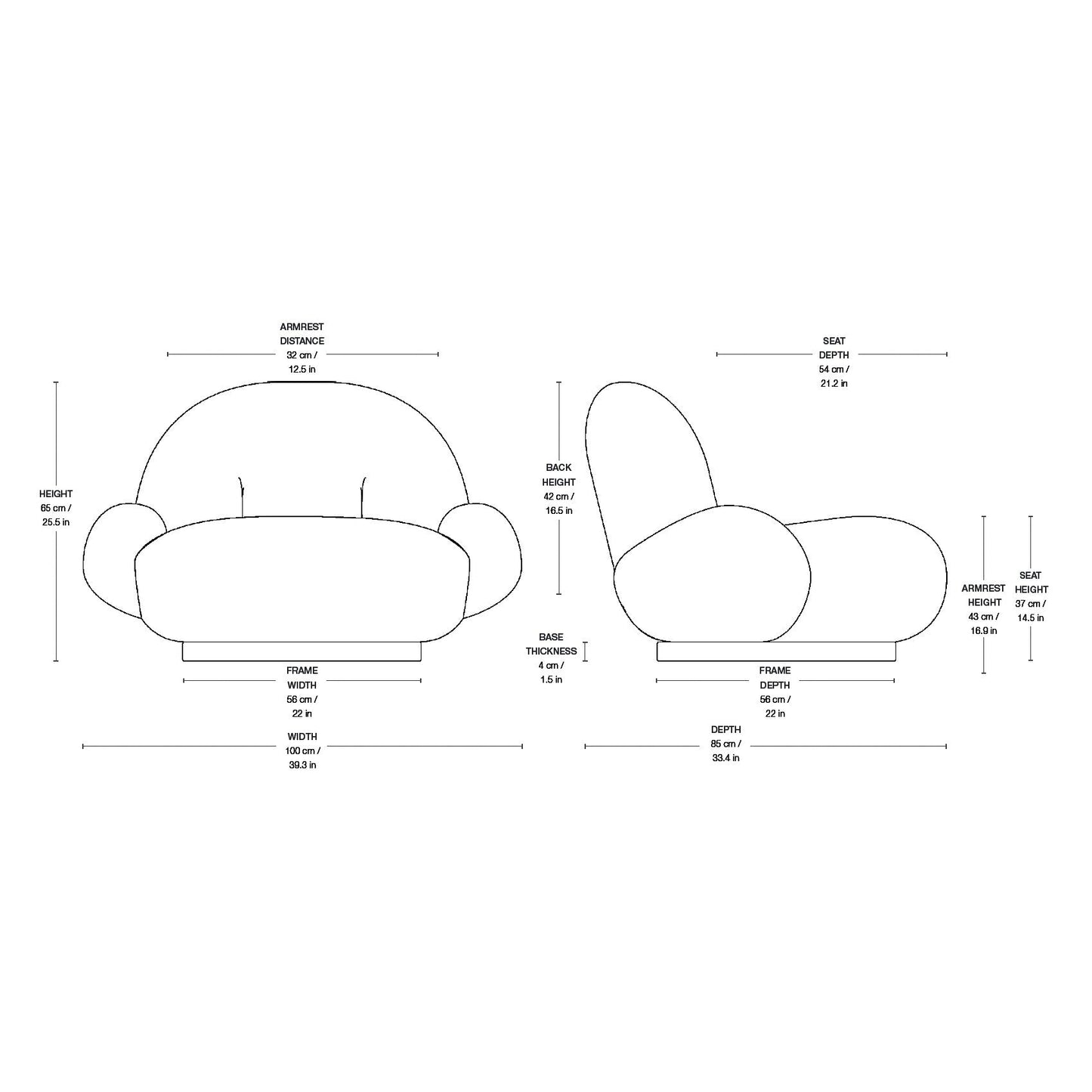 Pacha Outdoor Lounge Chair mit Armlehnen