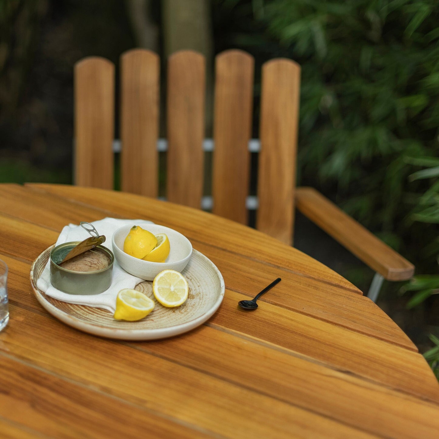 9A 120 Gartenesstisch Ø120cm Teak