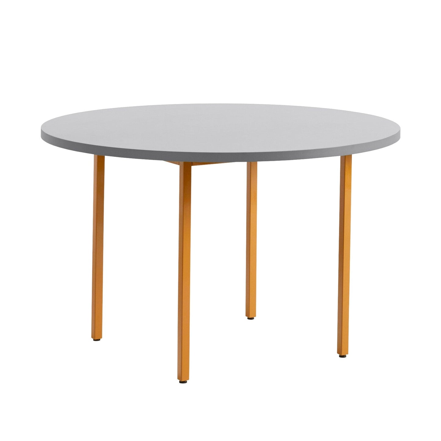 Two-Colour Esstisch Gestell Ocker Ø120cm Hellgrau