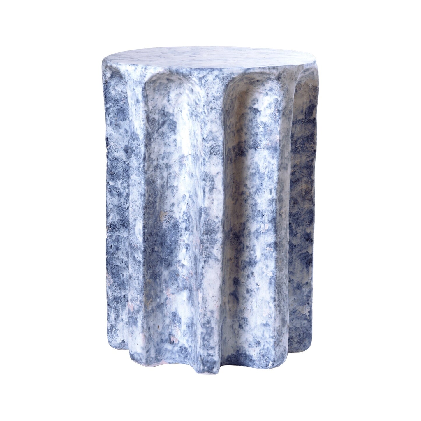 Chouchou Round Hocker/Beistelltisch H 57cm Weiß