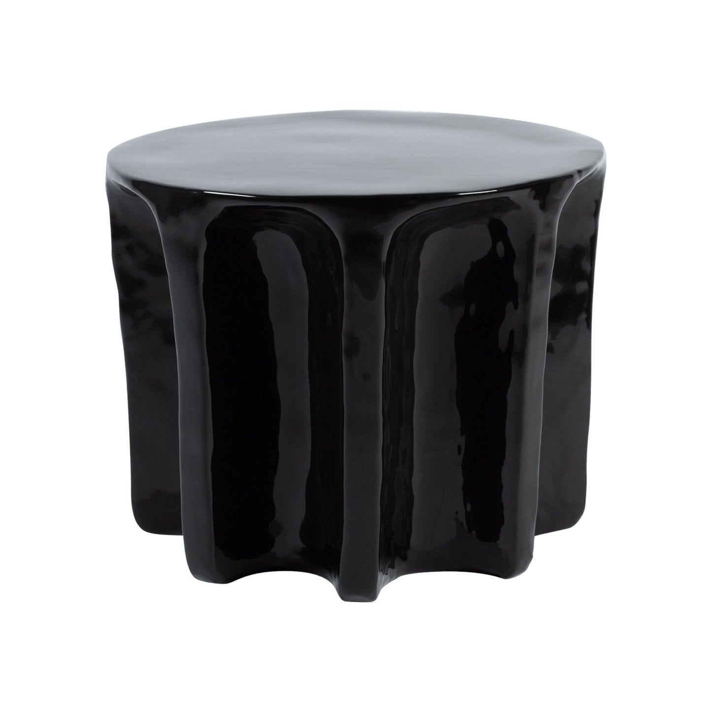 Chouchou Round Hocker/Beistelltisch H 45cm Schwarz