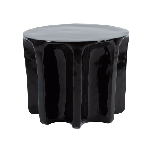 Chouchou Round Hocker/Beistelltisch H 45cm Schwarz