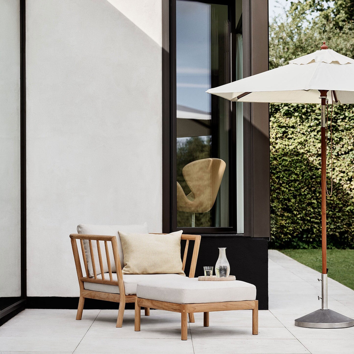 Skagerak Tradition Outdoor Pouf Schwarz