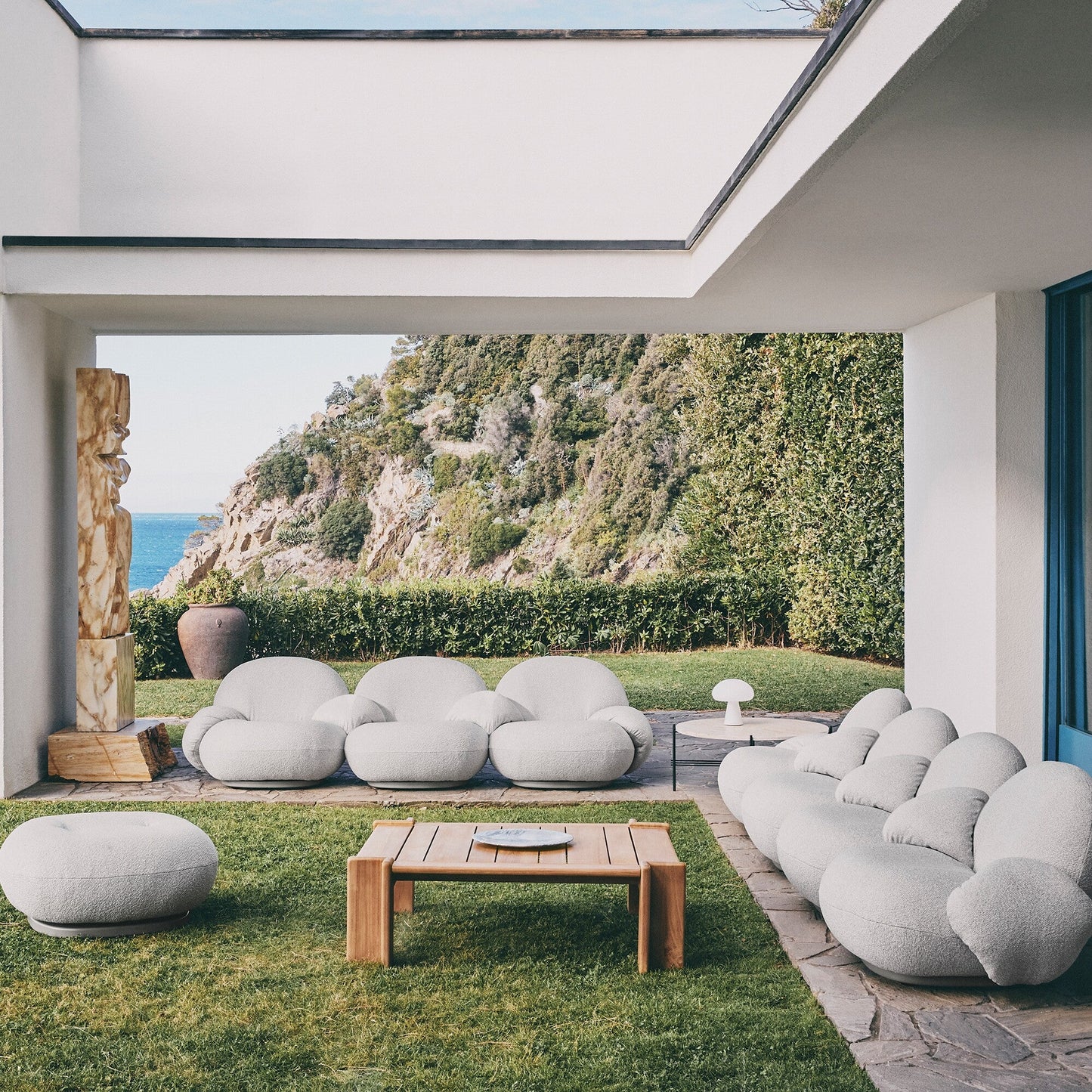 Atmosfera Gartenbeistelltisch 113x100cm Natur