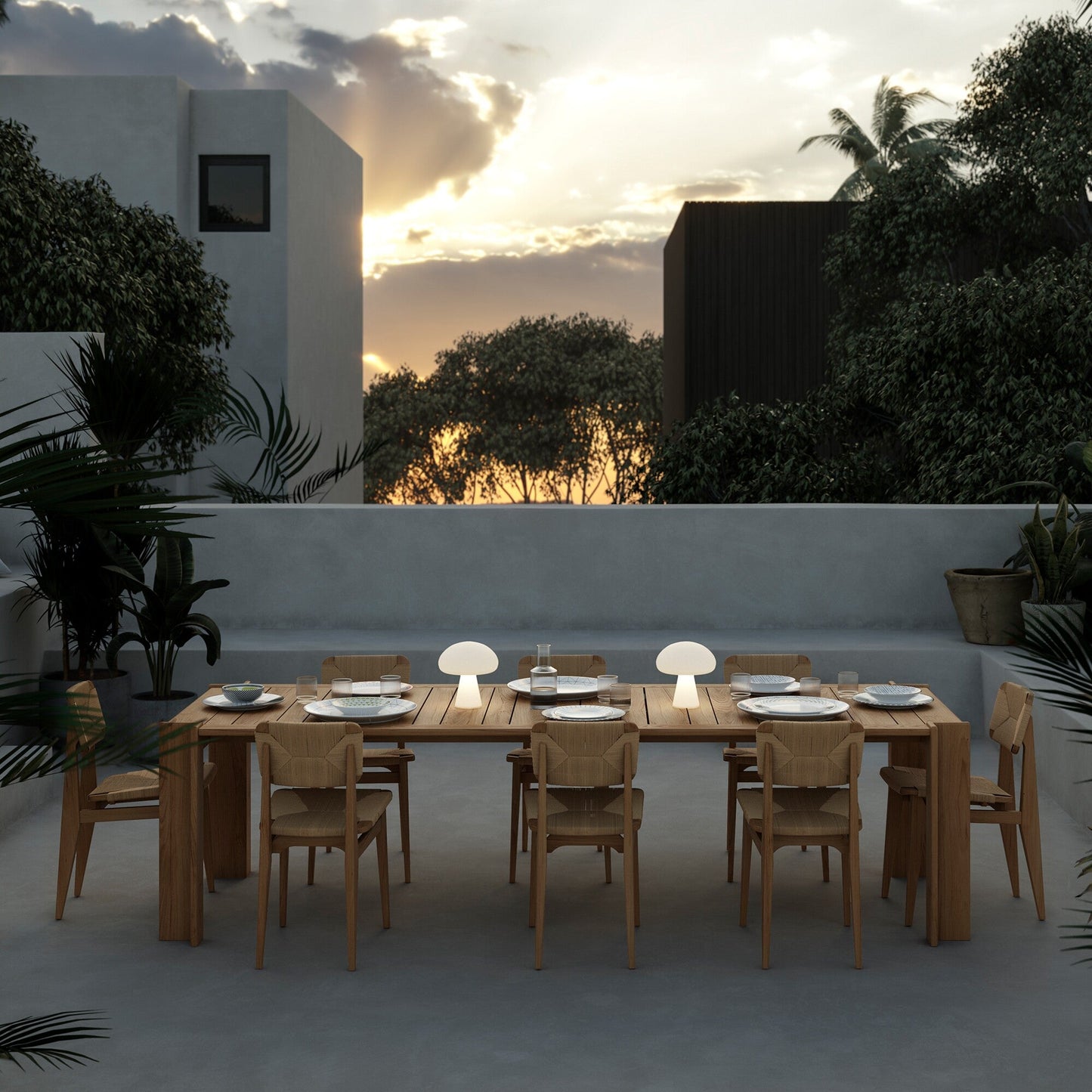 Atmosfera Gartenesstisch 281x105cm Natur