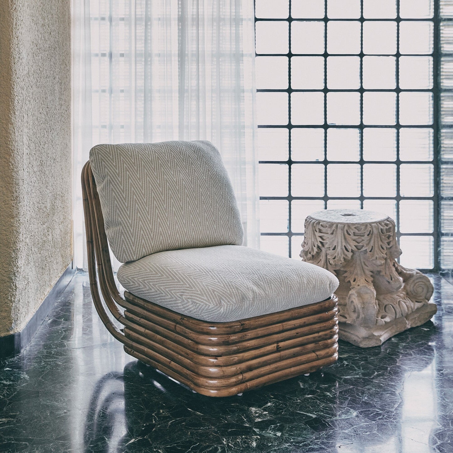 Bohemian 72 Lounge Chair Schwarz