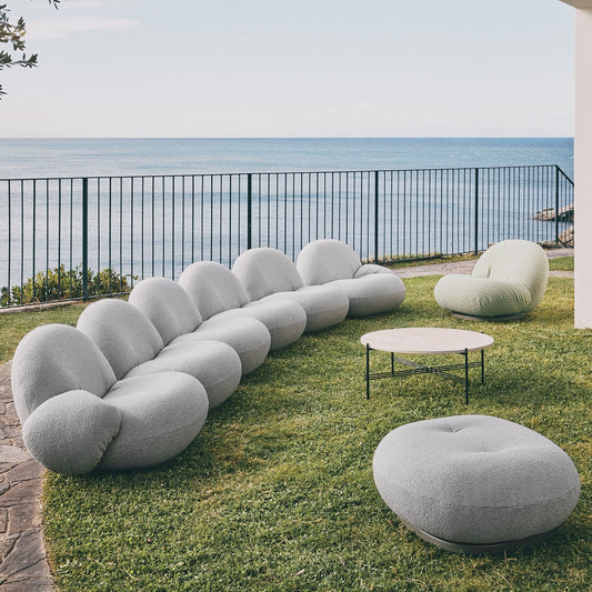 Pacha Outdoor Ottoman drehbar Hellgrau