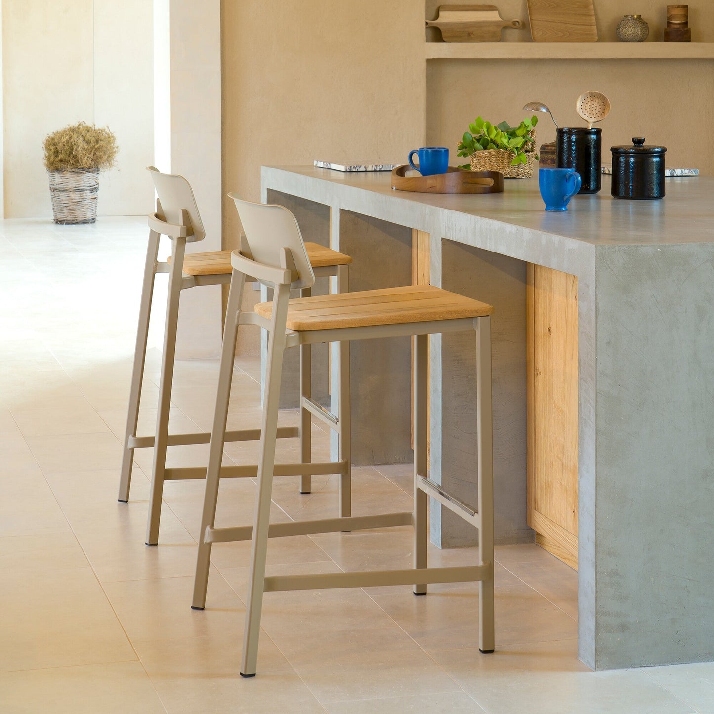 Shine Outdoor-Barhocker 75cm Weiß